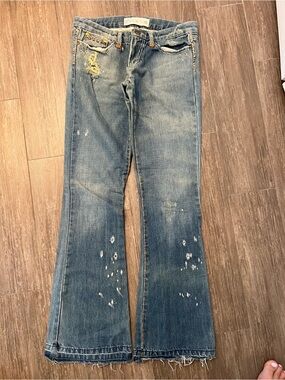 Joe's Jeans Light Blue Distressed Flare Jeans